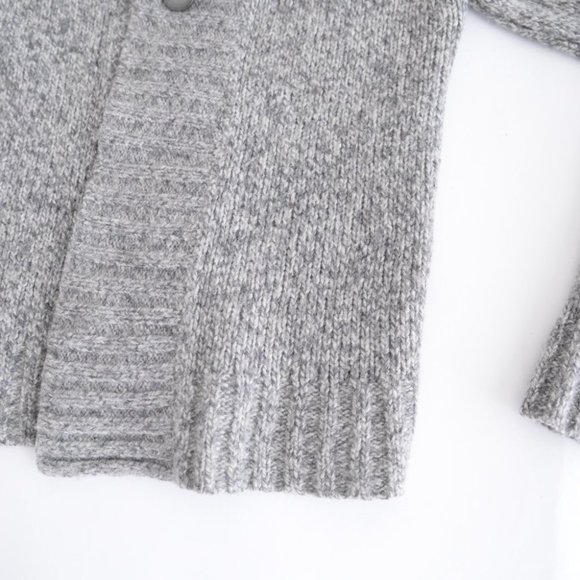 Theory Grey Knit Button Up Cardigan Size Medium - Picture 6 of 12